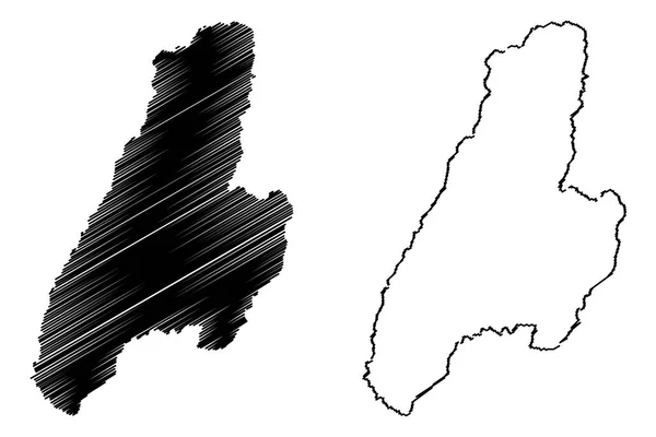 Tolima Mapa del departamento vecto — Archivo Imágenes Vectoriales