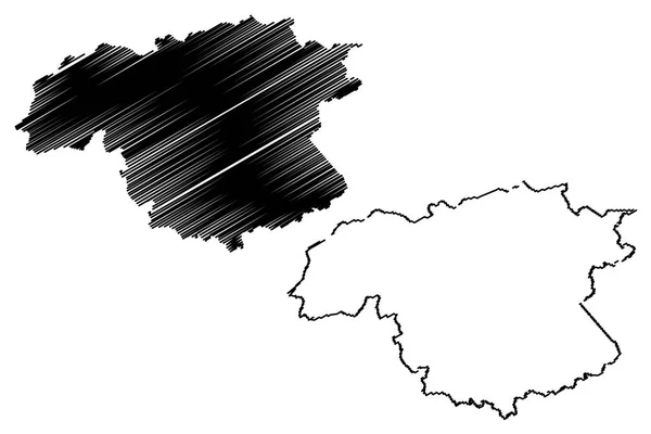 玻利瓦尔州地图 — 图库矢量图片