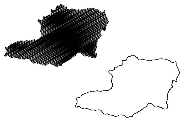 首都地区 (ベネズエラ) 地図ベクトル — ストックベクタ