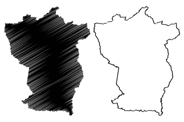 Cojedes Mapa do Estado vecto — Vetor de Stock