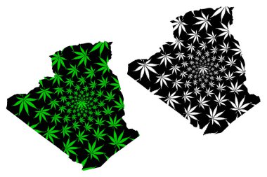 Cezayir-harita kenevir yaprağı tasarlanmıştır