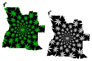 Angola-harita kenevir yaprağı tasarlanmıştır