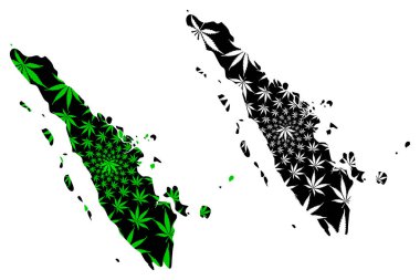 Sumatra-Harita kenevir yaprağı tasarlanmıştır