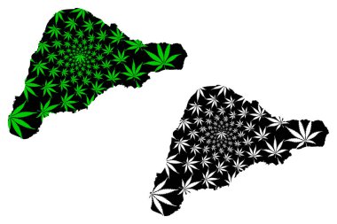 Paskalya Adası-harita kenevir yaprağı tasarlanmıştır