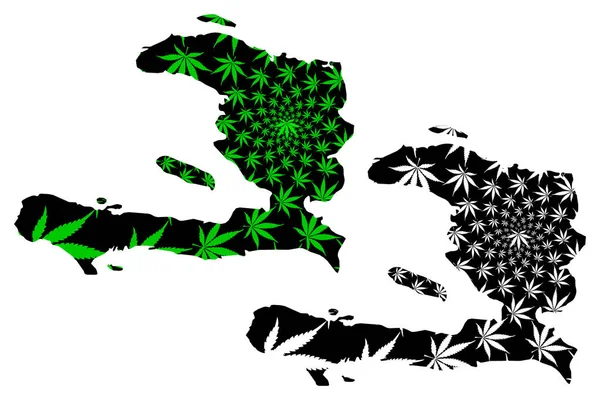 Haiti-harita kenevir yaprağı tasarlanmıştır