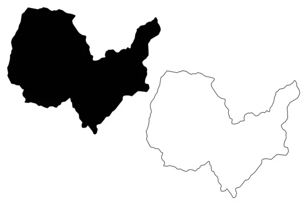 喀布尔省地图韦克托 — 图库矢量图片