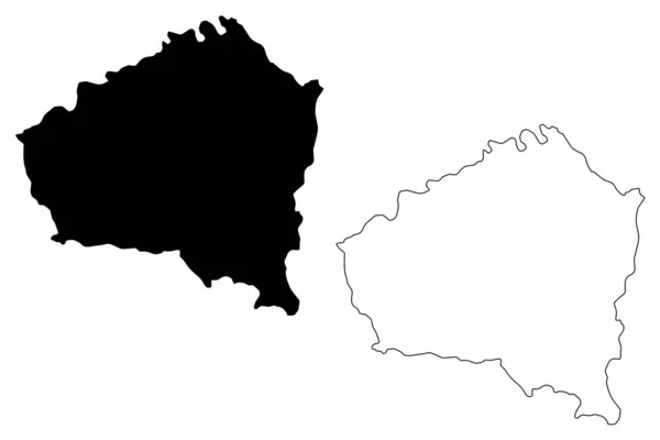 Провінція Кундузі карта векто — стоковий вектор