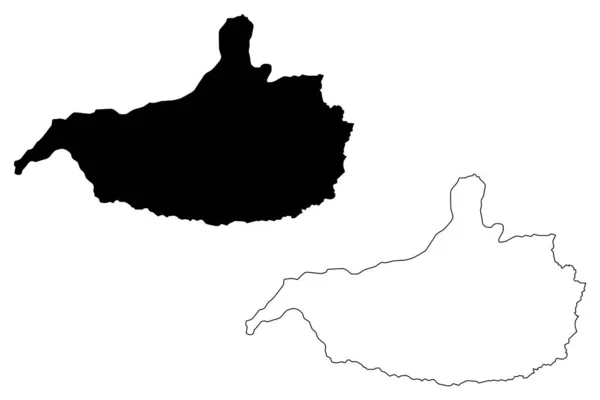 Provincia de Nangarhar mapa vecto — Vector de stock