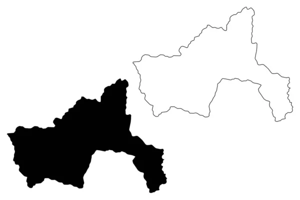 Mapa da província de Parwan vecto —  Vetores de Stock