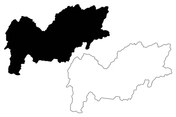 Urozgan 州地図 vecto — ストックベクタ