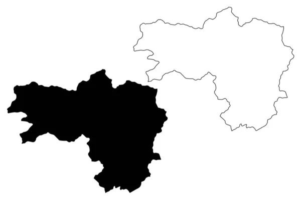 Provincia di Maidan Wardak mappa vettoriale — Vettoriale Stock