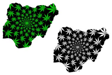 Nijerya-harita kenevir yaprağı tasarlanmıştır