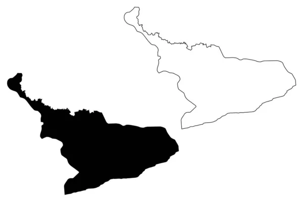 Центральный регион карты векто — стоковый вектор