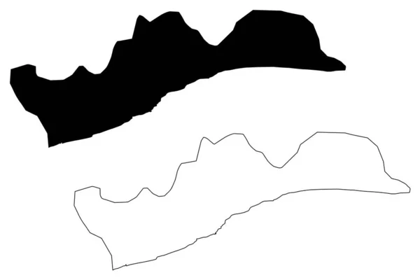 大阿克拉地区地图 — 图库矢量图片