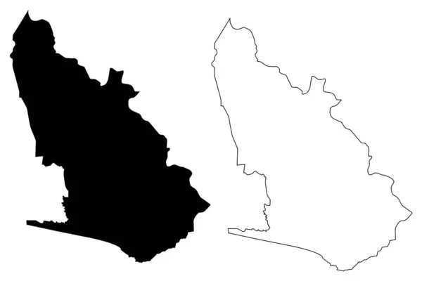 Mapa da Região Oeste vecto —  Vetores de Stock