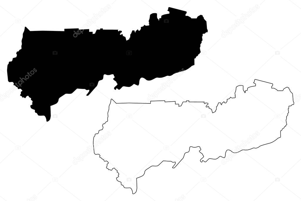 Upper East Region map vecto