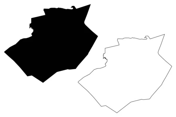 Provincia di Bechar mappa vettoriale — Vettoriale Stock