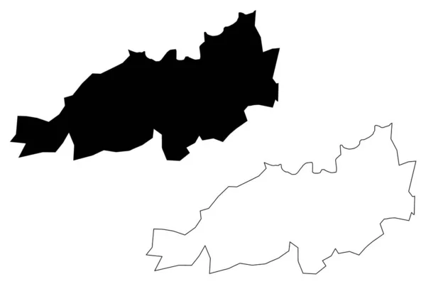 Provincia di Blida mappa vettoriale — Vettoriale Stock