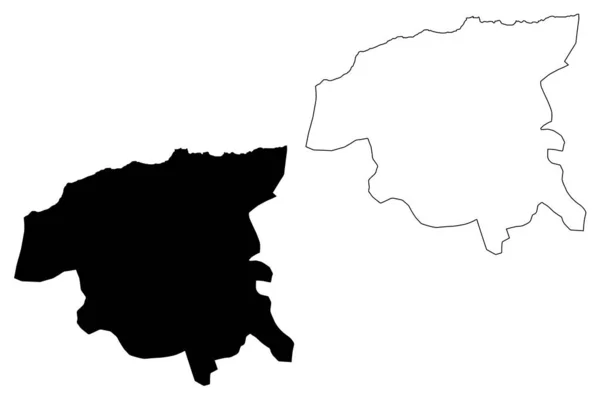 Карта провинции Хлеф — стоковый вектор