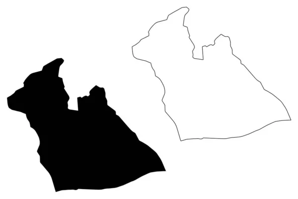 Mapa provincie Laghouat — Stockový vektor