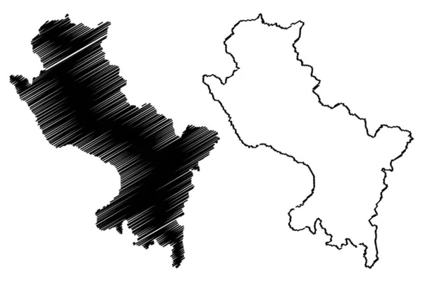 Byly porovnávány mapa Department Cusco — Stockový vektor