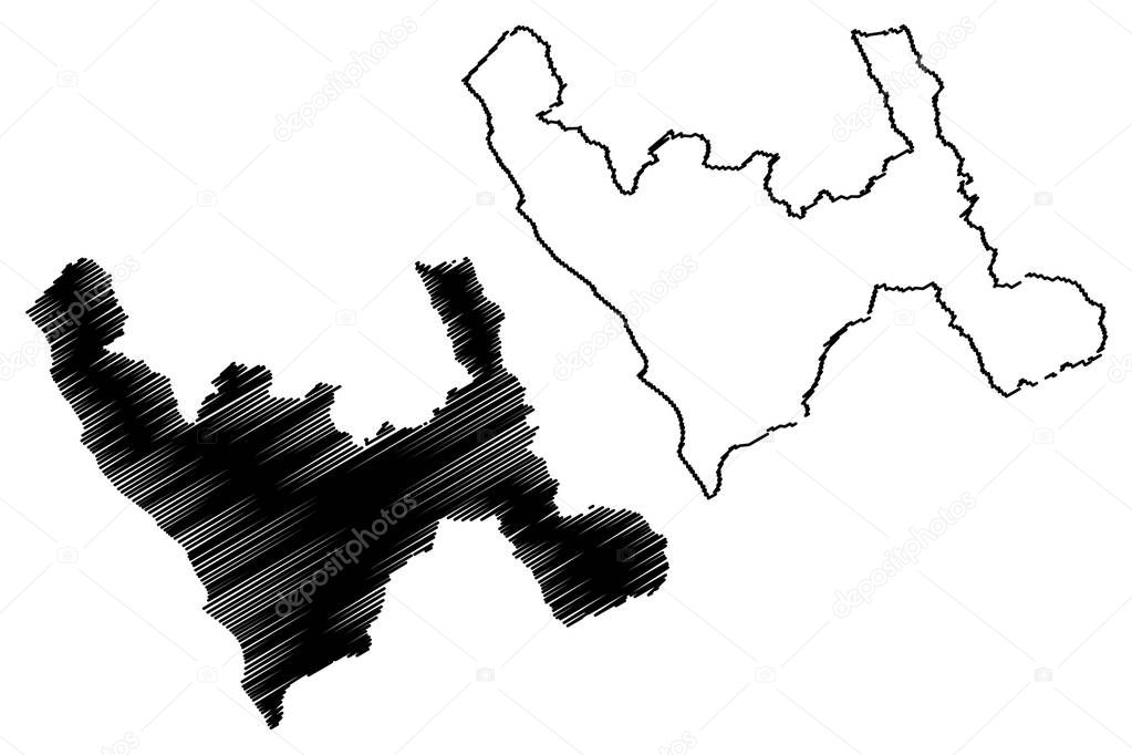 Department of La Libertad map vecto