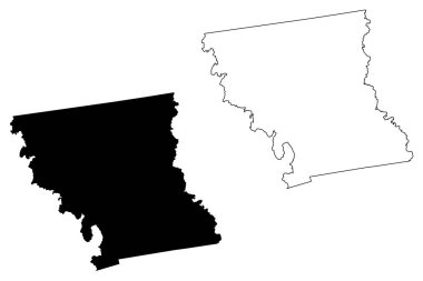 Anderson County, Teksas harita vektörü