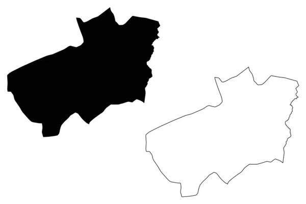 Souk Ahras provincia mapa vecto — Archivo Imágenes Vectoriales