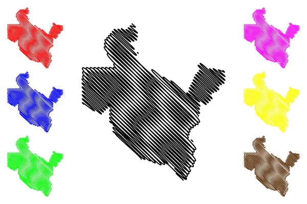 Saladino mapa da província vecto — Vetor de Stock