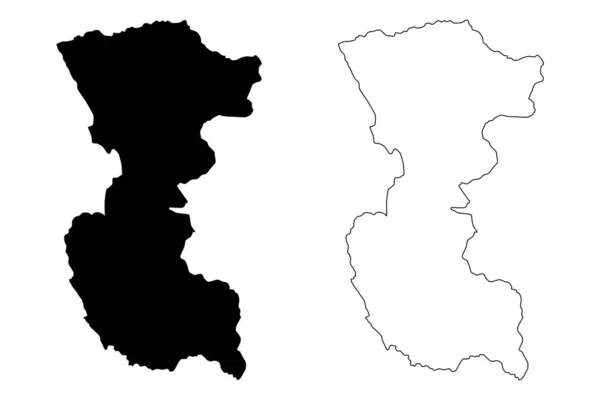 Bengo Mapa da província vecto —  Vetores de Stock