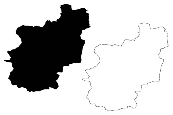 Cuanza Norte mapa da província vecto — Vetor de Stock