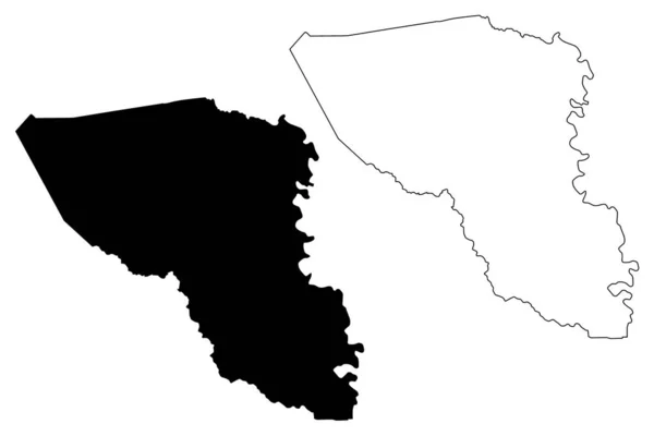 Austin County, Texas Vector map — Stockový vektor