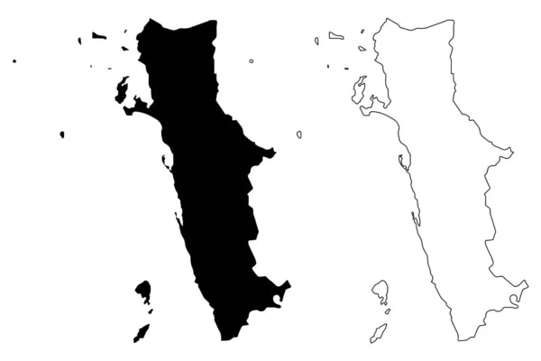Karte des Gouvernements al hudaydah vecto — Stockvektor