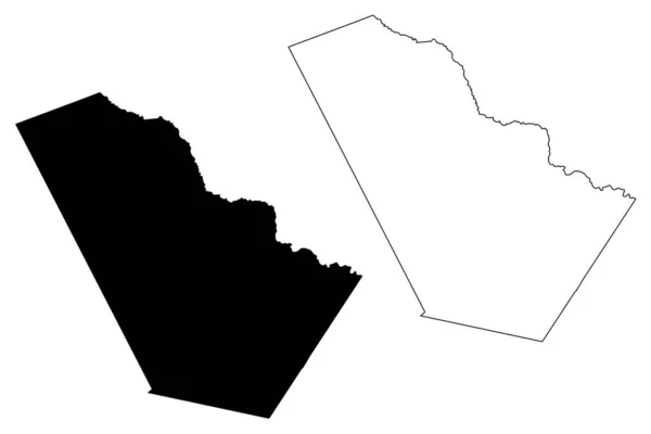 Condado de Bee, Texas mapa vector — Vector de stock