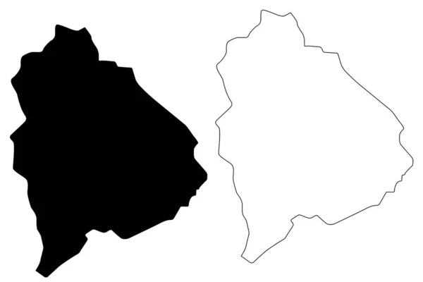 Raymah Governorate mapa vecto — Vector de stock