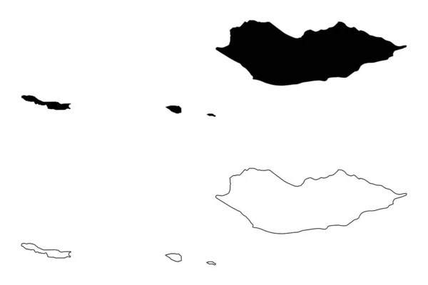 Socotra Governatorato mappa vettoriale — Vettoriale Stock