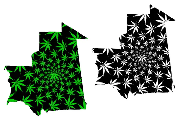 Moritanya - harita esrar yaprağı tasarlanmıştır