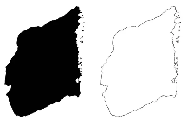 Ο Χάρτης της επαρχίας Κάμπο Ντελγκάντο — Διανυσματικό Αρχείο