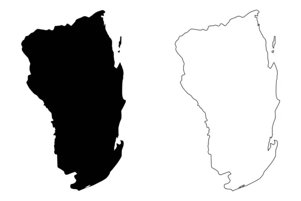 Mapa provincie Inhambane — Stockový vektor