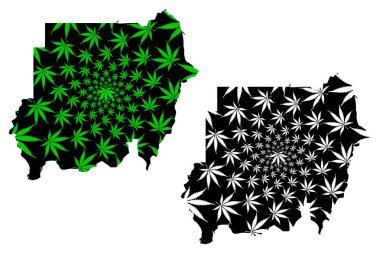 Sudan - harita esrar yaprağı tasarlanmıştır