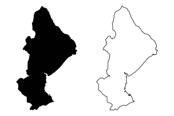 Mapa provincie Sofala — Stockový vektor