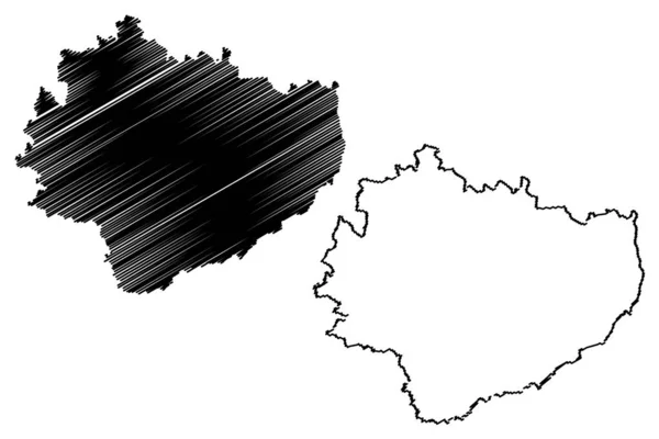 Mapa Mapa Województwo Swietokrzyskie — Wektor stockowy