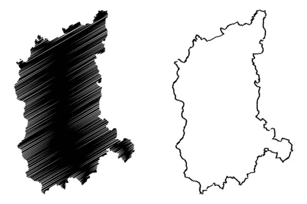 Lubusz Voivodato mapa vecto — Archivo Imágenes Vectoriales