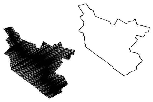 Vecto Χάρτης Μπουχάρα περιοχή — Διανυσματικό Αρχείο