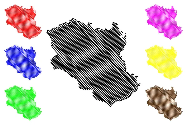 Vecto Carte de l'État de Monagas — Image vectorielle