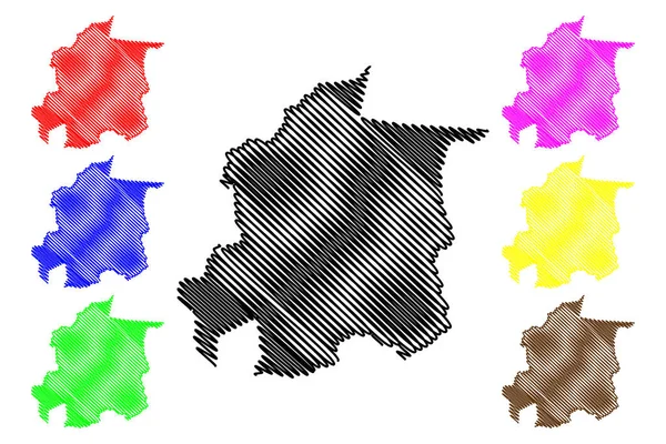 Карта штата Яракуй — стоковый вектор