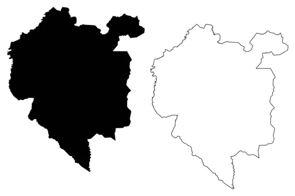 Denguele Mapa del distrito vecto — Archivo Imágenes Vectoriales