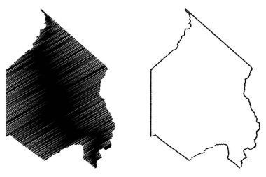 Alp County, Kaliforniya harita vektör