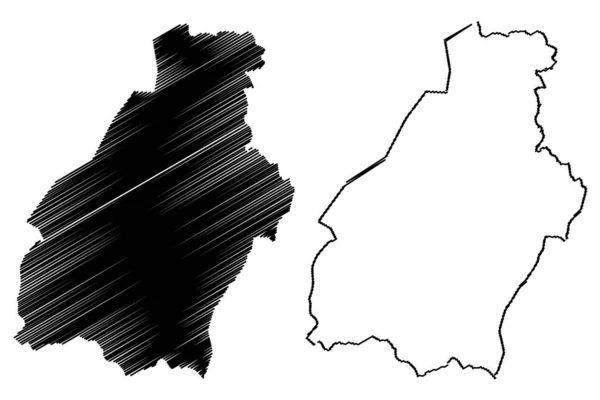Vecto Χάρτης Surxondaryo περιοχής — Διανυσματικό Αρχείο