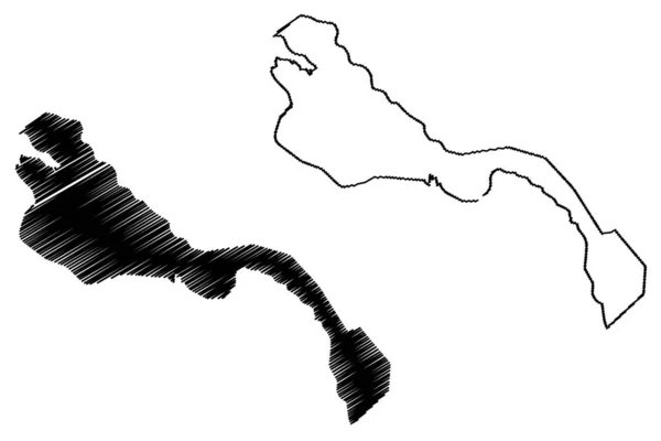 Карта vecto Xorazm області — стоковий вектор